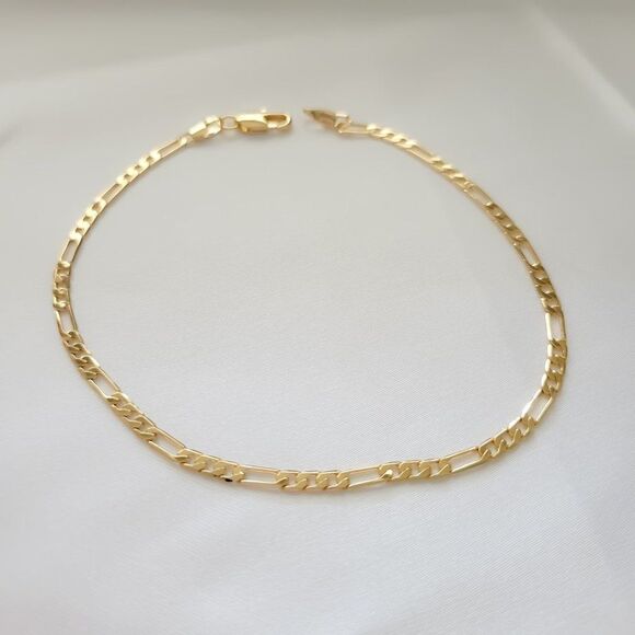 Gold Filled Figaro Chain Anklet Gold Chain Anklet Dainty Gold Anklet - Picture 5 of 9
